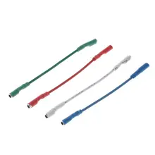 4 шт. универсальные серебряные провода Заголовок провода кабель 40 мм для 1,2-1,3 мм шпильки поворотный Phono головной корпус тонарм