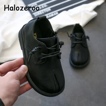 

2020 Spring Baby Girls Leather Shoes Children Black Shoes Boys Brand Flats Toddler Slip On Shoes Soft Oxford Fashion Platform