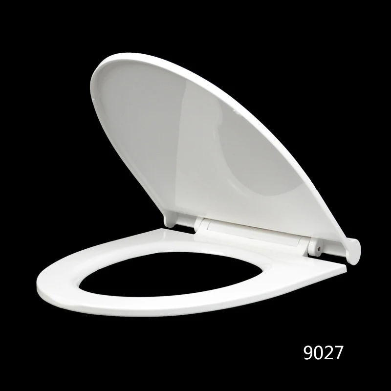 

9027 PP Universal Slow-Close Toilet Seat Lid Cover Set Thicken Replacement Antibacterial Square Round O/V Type Toilet Seats