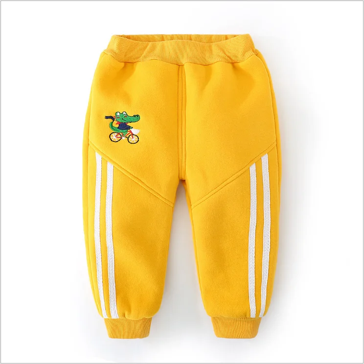 Boys warm pants winter kids casual cotton thick velvet trousers for baby boys children sports snow wear clothing boys outfits - Цвет: picture color