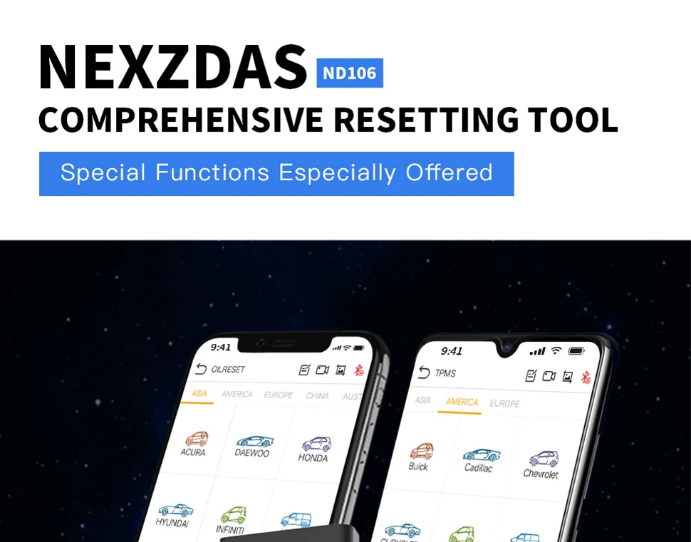 NexND106 OBD2 сканер автомобильный считыватель кодов автодиагностика техническое обслуживание специальные функции сброс инструмента сброса масла+ TPMS+ ABS+ SAS сброс