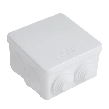 

ABS IP55 Waterproof Square Junction Box Plain Press on Lid 85x85x50mm