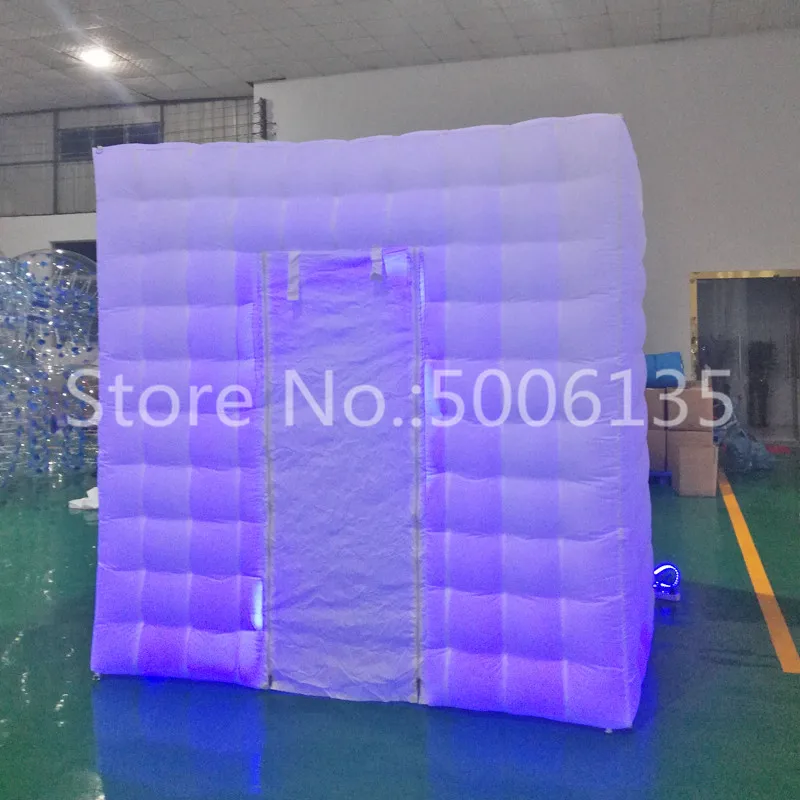 На заказ Свадебная вечеринка надувная фото Надувная Палатка куб карбин надувной дом с многоцветной светодиодный свет