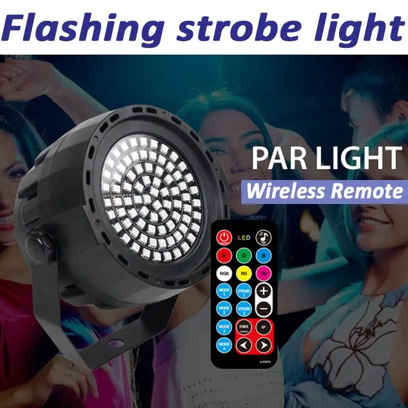 

78 LED LED Light RGB Crystal Magics Ball Bulb DMX Par Light DC12V Sound Activated Disco Ball Light Club Party Light