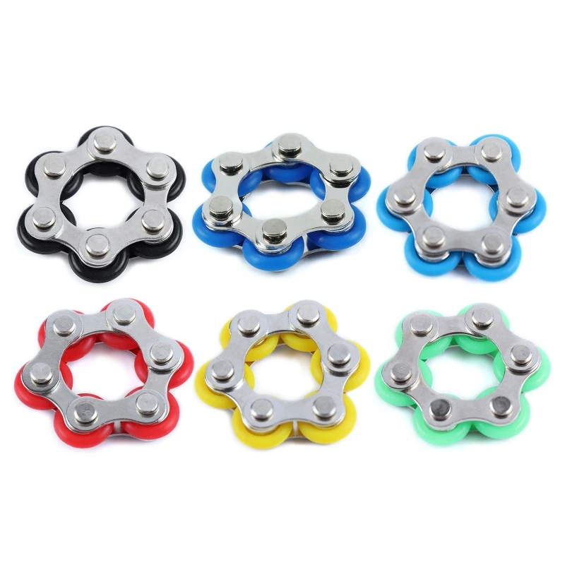 

1pcs Bike Chain Fidget Spinner Bracelet For Autism and ADHD Chaney Fidget Toy Anti Stress Toy Stress Reliever Desk Toys