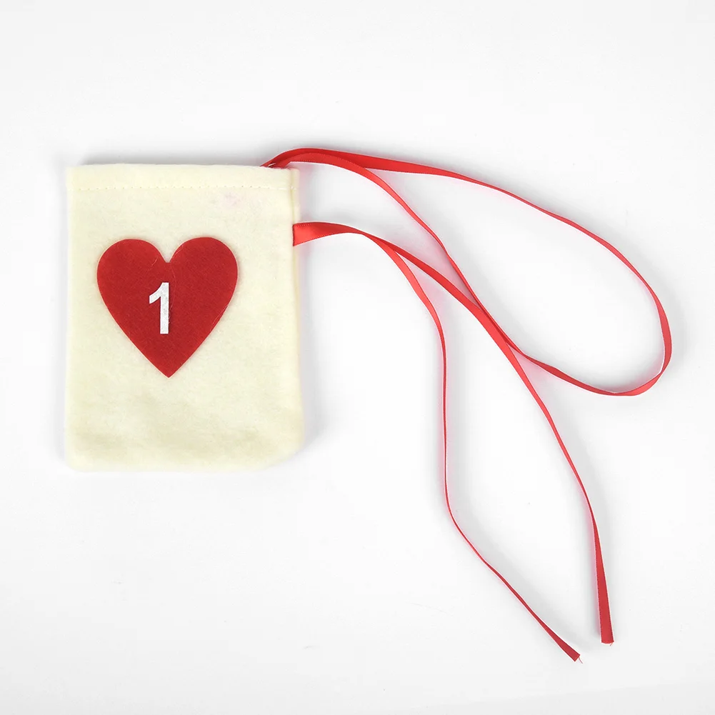 

Fabric Hanging DIY Felt MerryChristmas Advent Calendar Gift Bag Garland New Year