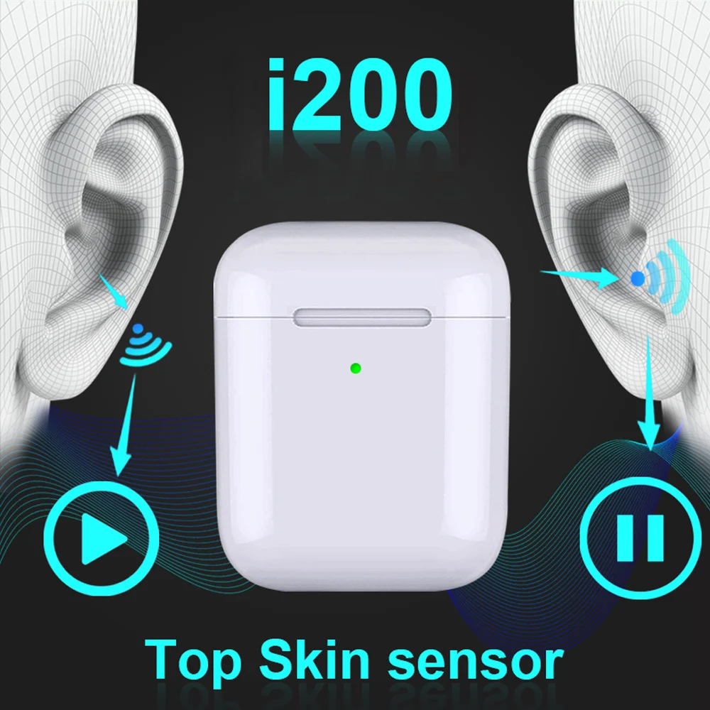 

i200 Killer Perfect Clone Air 2 Wireless Bluetooth Earphone Original Animation Pop-up In-ear Detection For IP6 7 8 X TWS earbuds