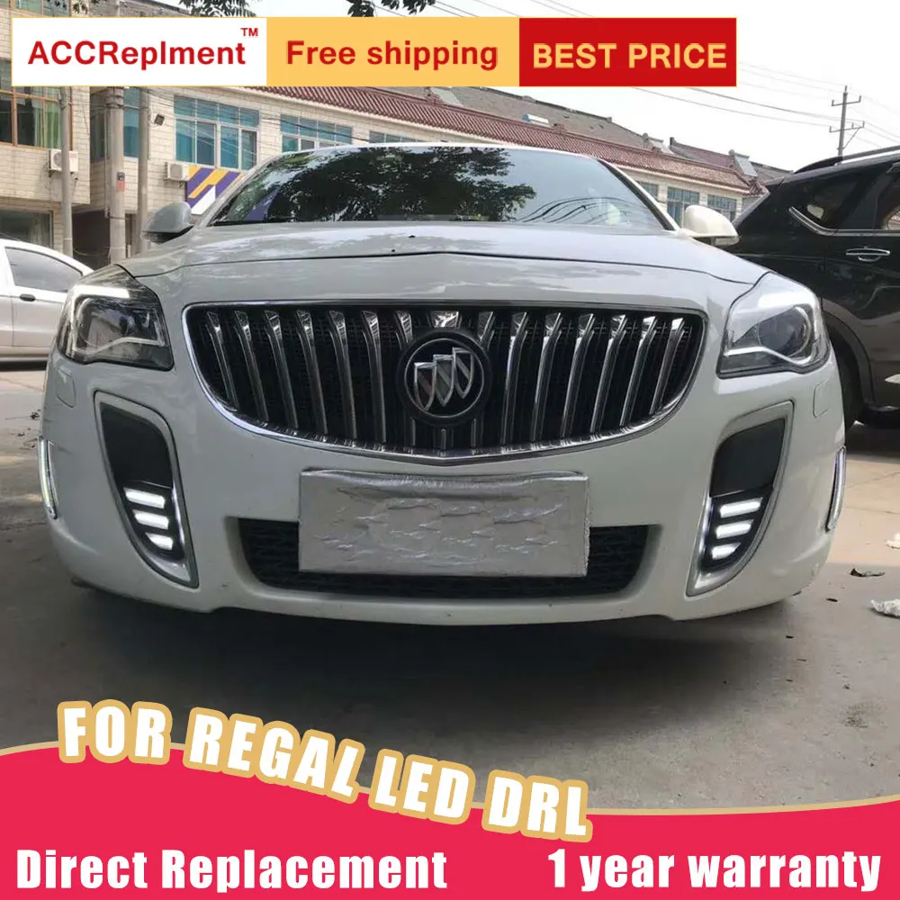 Светодиодный фонарь дневного света для Buick Regal GS 2012- высокой яркости светодиодный DRL направляющий светодиодный противотуманный фонарь с поворотным сигналом, 1 Pai