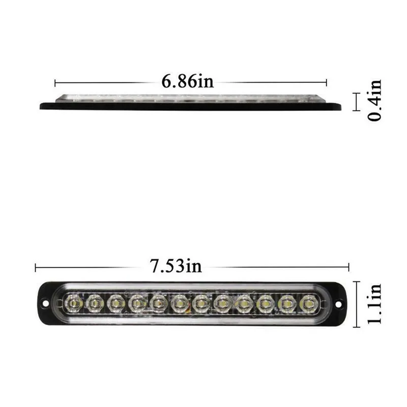 10 шт. вспышка боковые огни грузовик стробоскоп лампа аварийный Предупреждение ющий светильник Deck Dash Гриль Белый/Янтарный 12 В/24 В светодиодный светильник s грузовик стробоскоп