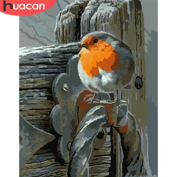 

HUACAN Paint By Number Bird DIY Pictures By Numbers Animals Kits Drawing On Canvas Hand Painted Painting Art Gift Home Decor