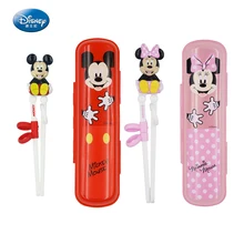 

Disney Baby Training Helper Cartoon Portable Children Tableware Learning Training Chopsticks Plastic Enlightenment Box Set