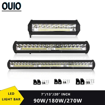 

Led Work Light Bar 90W 180W 270W 12v 24v Led Driving Lights Offroad Accessories Daytime Running Lights Additional Spotlights