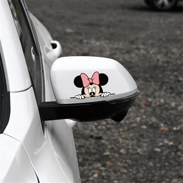 Big Size Cartoon Mickey Mouse Minnie Mouse Lilo Stitch Car Sticker Mickey  Minni Stickers Car Cute Disney Stickers Toys For Kids - Sticker - AliExpress