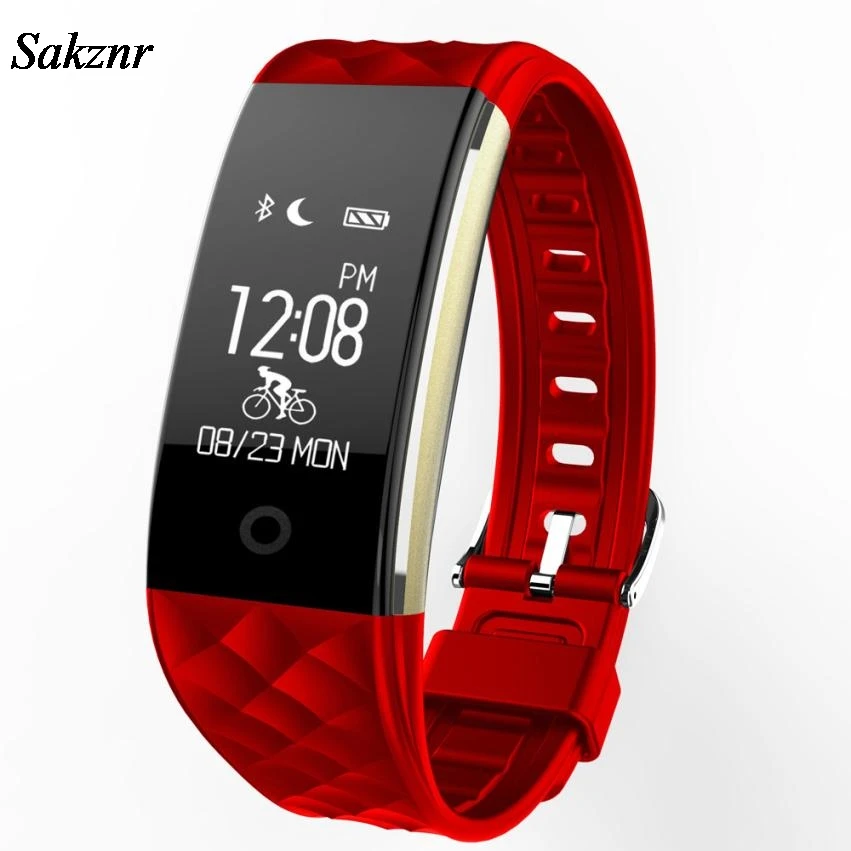

SAKZNR Smart Positioning Smart Bracelet Heart Rate Sleep Monitor Fashion Sports Multi Languages Bluetooth Wrist Watch