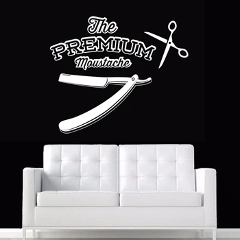 

Barbershop Sticker Bread Decal Customized Vinyl Wall Art Decor Windows Decoration Haircut Shavers Glass Barber Shop Decals