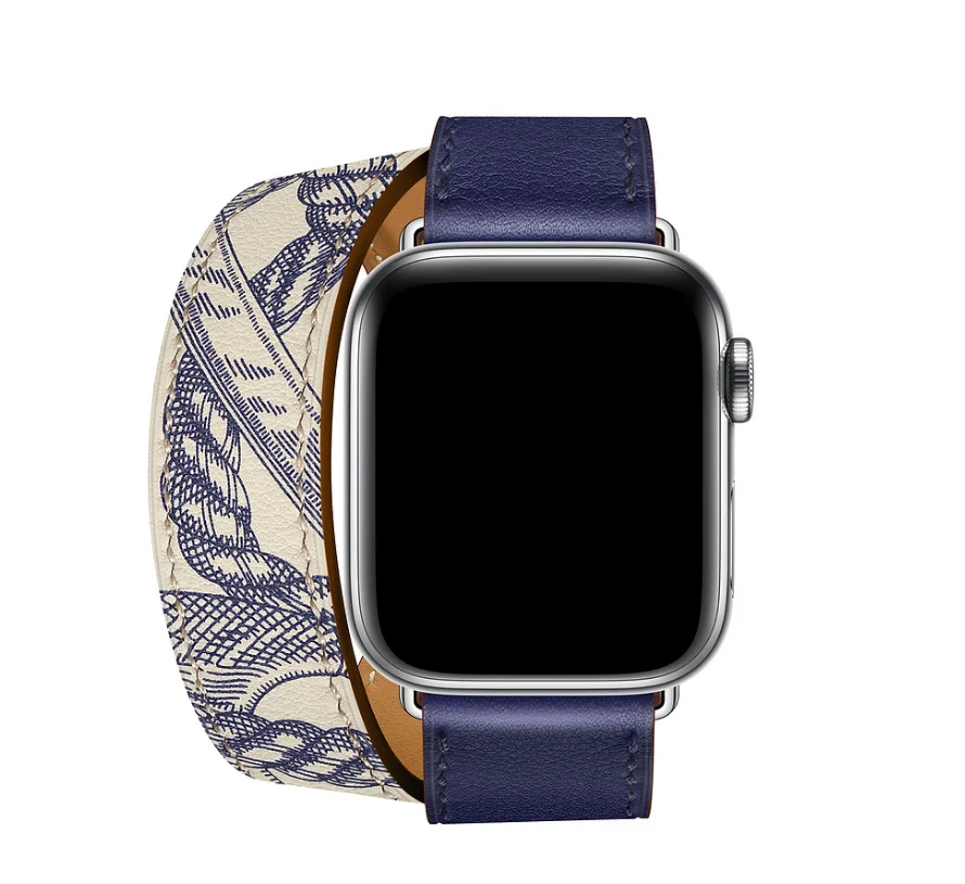 Коровья кожа двойной тур ремешок для Apple Watch 5 Группа 44 мм iwatch серии 5 4 3 2 1 Смарт 42 мм петля 38 мм Браслет замена 40 мм