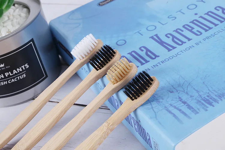 Manufacturers Direct Selling Foreign Trade CHILDREN'S Toothbrush Children Wood Soft Bristle Toothbrush Doll Head Tablet Bamboo T
