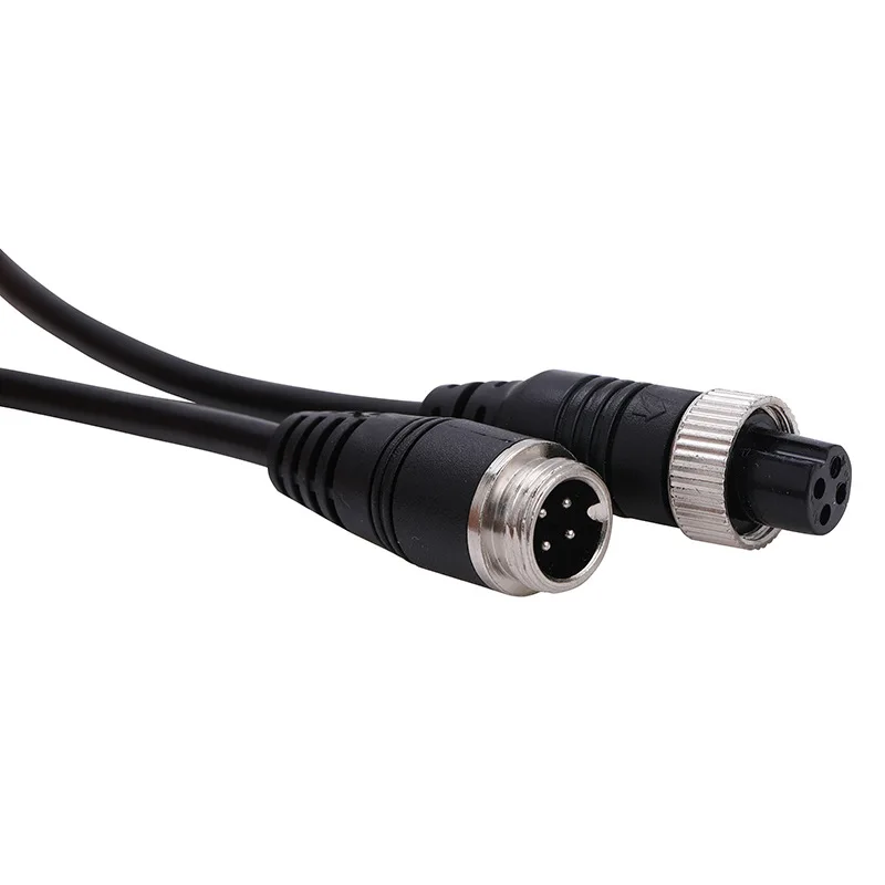 4-Pin Aviation Video Extension Cable 5M 15M for Truck Bus Monitor and Rear View Camera Connection