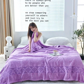 

Gauze Summer Quilt Blanket Queen King Bed Cover Bedspread Throw Children Comforters Fashion Blankets Bedding For Towel Adult