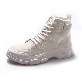 

New England Style Running Shoes for Women Platform Shoes Female Boots Sports Shoes Girl Lace-up Fashion Shoes Winter Sneakers