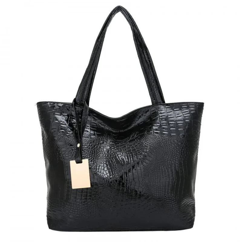 

New Women's Leather Handbags Fashion Designer Large Capacity Crocodile Pattern Shoulder Bags Casual Crossbody Bags Female Tote