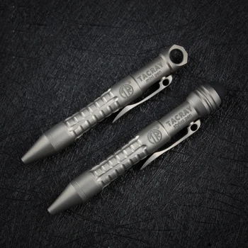 Multifunctional Defensive Titanium Alloy Tactical Pen Equipped with Broken Window Pen Anti Wolf Weapon EDC Touch Capacitor Pen