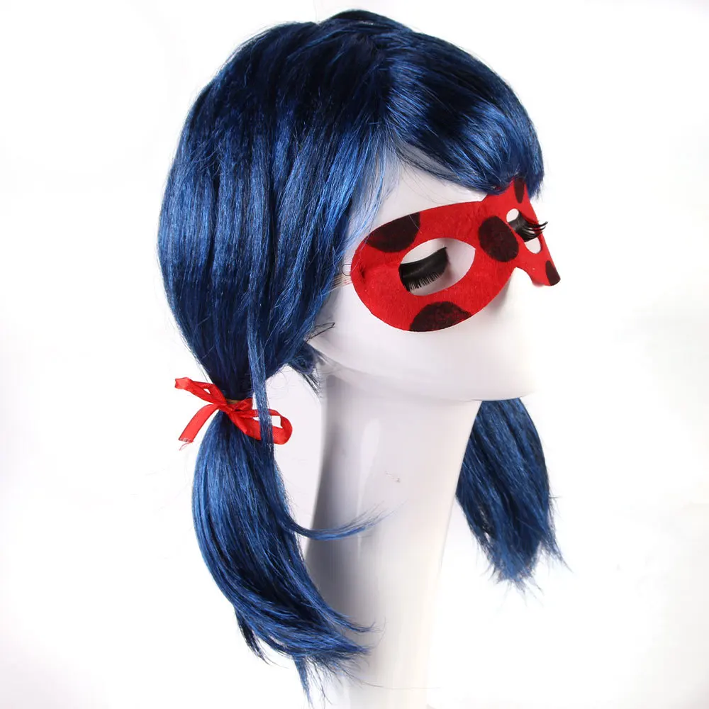 Halloween Children Ladybug Girl Wig Adult Double Braid Anime Cosplay Ladybug  Girl Wig Set Horror Costumes & Props Accessories - Accessories - AliExpress