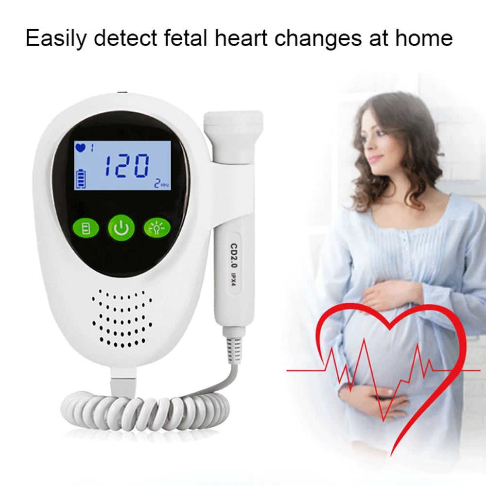 Baby LCD Ultrasonic Detector Fetal Doppler Prenatal Heart Rate Heartbeat Monitor Baby LCD Ultrasonic Detector Fetal Doppler Prenatal Heart Rate Heartbeat Monitor