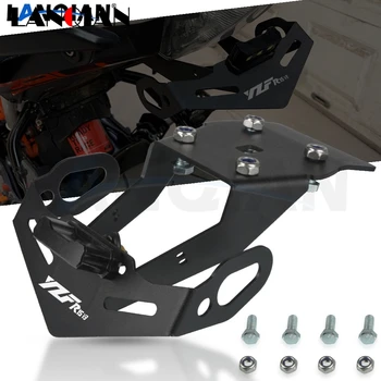 

For YAMAHA YZF R15 Black Motorcycle Aluminum License Plate Bracket Holder With LED Light YZF R 15 V3 2017 2018 2019 2020 Parts