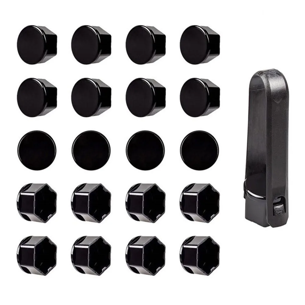 High Quality 20pcs Wheel Nut Caps+1pc Clip Tool For Tesla Model 3 Wheel Nut Covers Lug Wheel Cap Lug Nut Cover Puller Kit