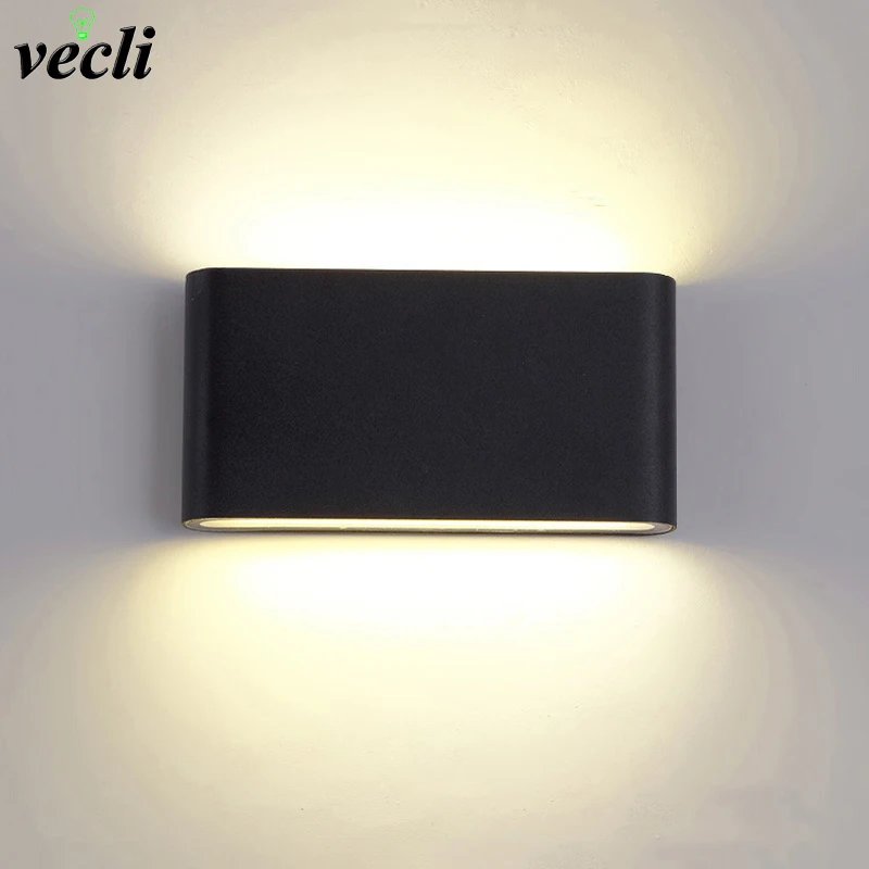 

LED Outdoor Wall Lamps Waterproof IP65 12W Aluminum Wall Lights Porch Garden Corridor Wall Sconce Indoor Wall Light Decor