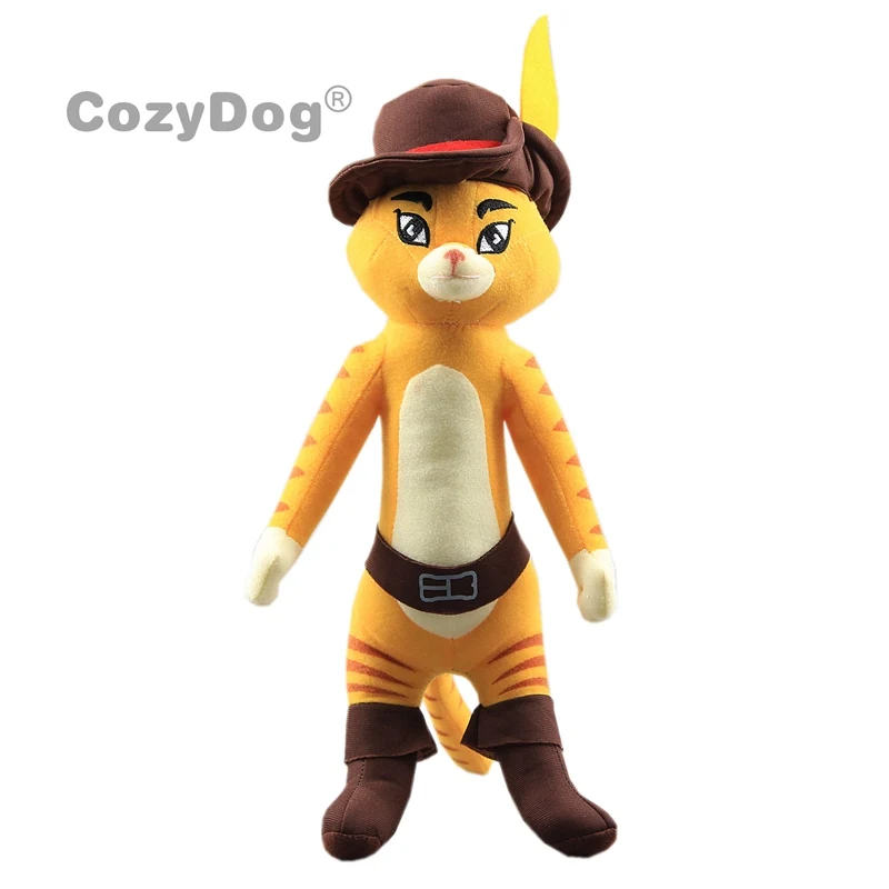 Смешная кошка Шрек толкатель в ботинках плюшевая игрушка набитые животные