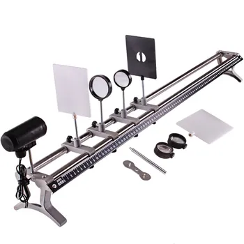 

Optical Bench Group Physical Optics Teaching Equipment Concave & Convex Lens Screen Light Source Imaging Geometrical Optics Kit