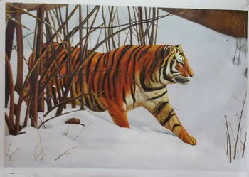 

100% Hand-painted Tiger Oil Painting on Canvas Animal Wall Art for Living Room Bedroom Home Decorations