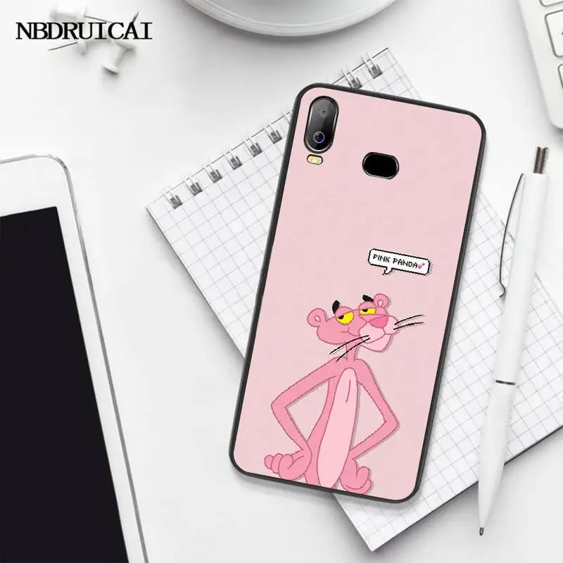 PENGHUWAN Красивая Розовая пантера корпус под плетенную сумку чехол для телефона Samsung