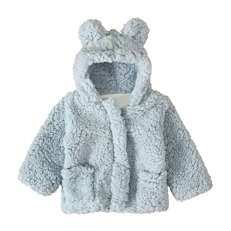 Детское теплое зимнее пальто, плотная верхняя одежда с длинными рукавами и принтом для маленьких мальчиков и девочек - Color: Blue