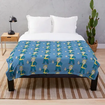 

Fallout Vault Boy Thumbs Up Throw Blanket Soft Sherpa Blanket Bed Sheet Single Knee Blanket Office Nap Blanket