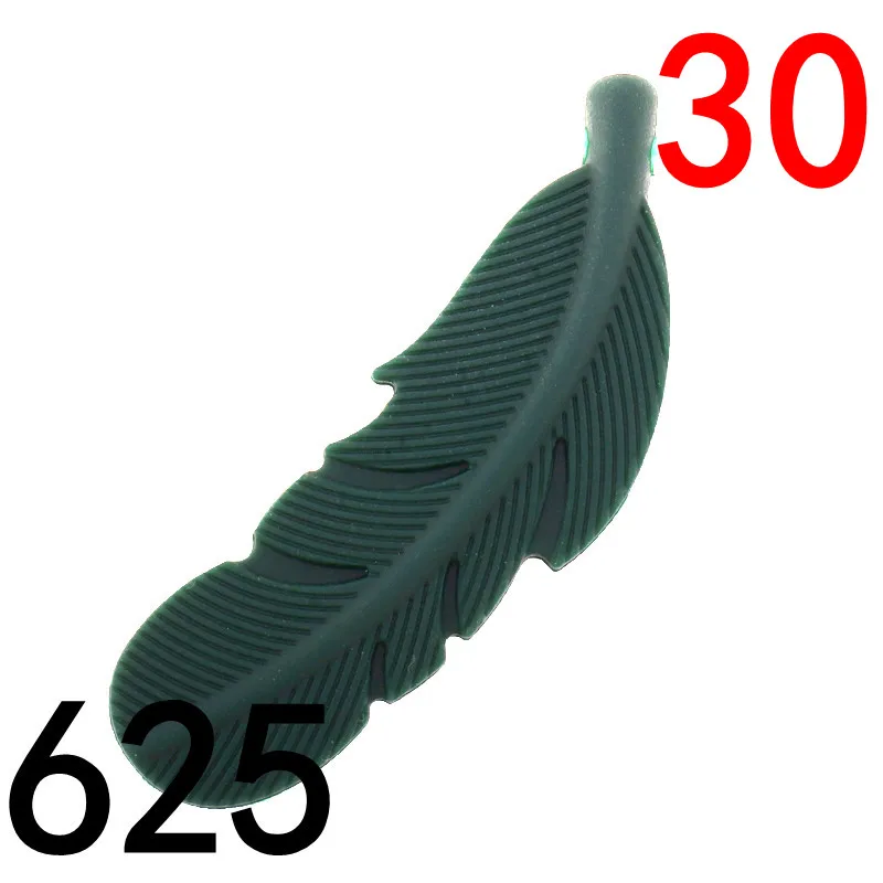 625 ATOB 30PCS Silicone Bite Beads Feather BPA Free Teether DIY Necklace Baby DIY Rodent Silicone Nursing Pendant Chewing Beads - Цвет: 625
