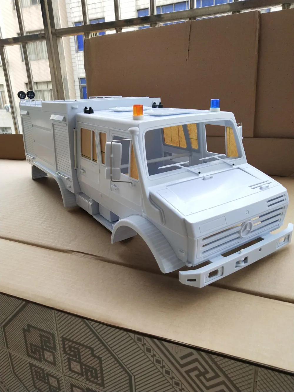 1/10 RC Unni monk пожарные армейские грузовики/Benz кузов Неокрашенный Для осевой SCX10 RC8WD D90 шасси ax90027 90028 ax90035 90022 313 мм