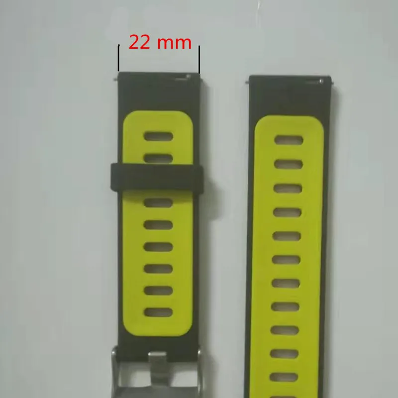 22 мм универсальный ремешок для часов, Двухцветный силиконовый ремешок для умных часов L5/L7/L8 Смарт-часы