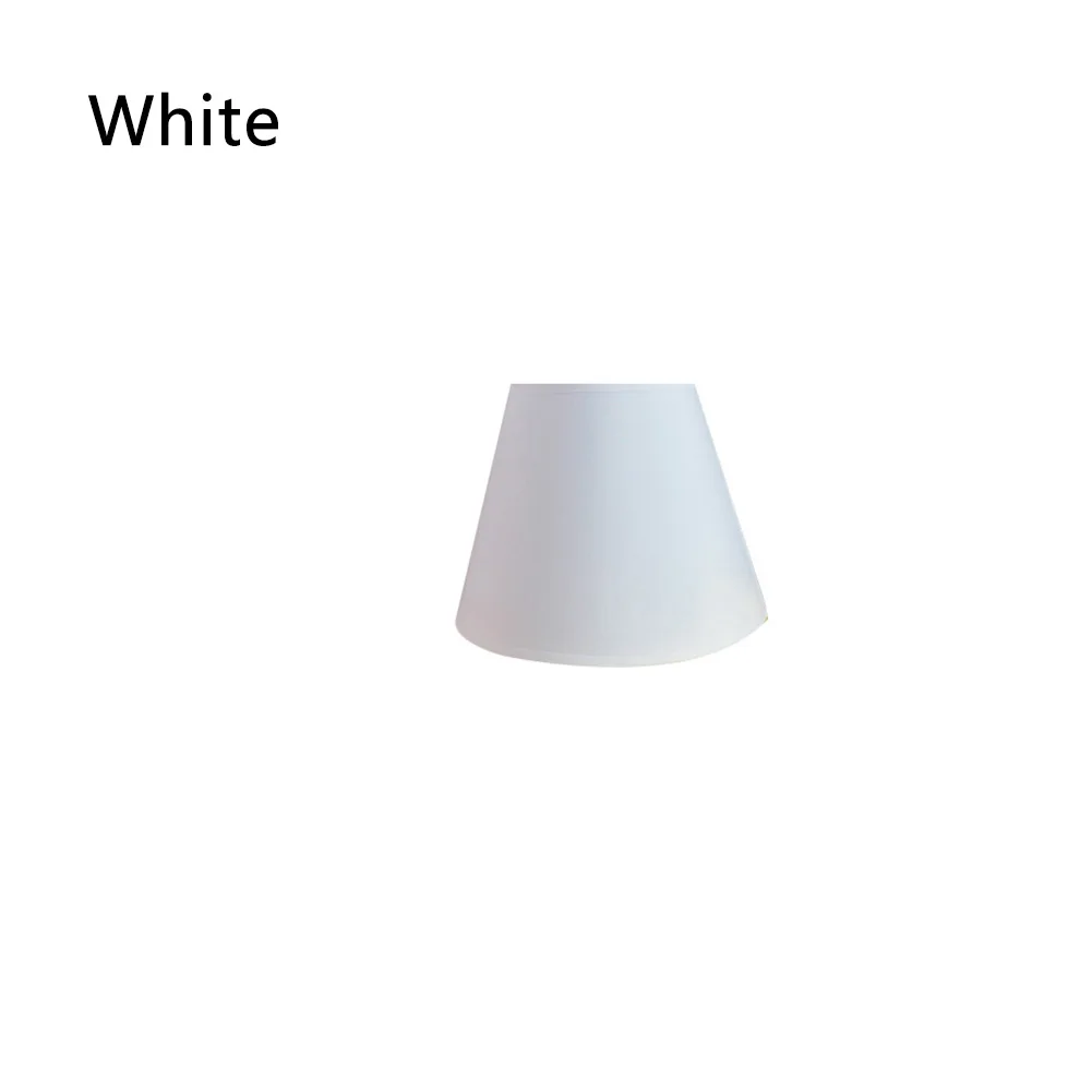 6 цветов, тканевые абажуры, арт-деко, твердый абажур, современный светильник, абажур для настенной лампы, настольная лампа, Модный популярный домашний декор - Цвет корпуса: White
