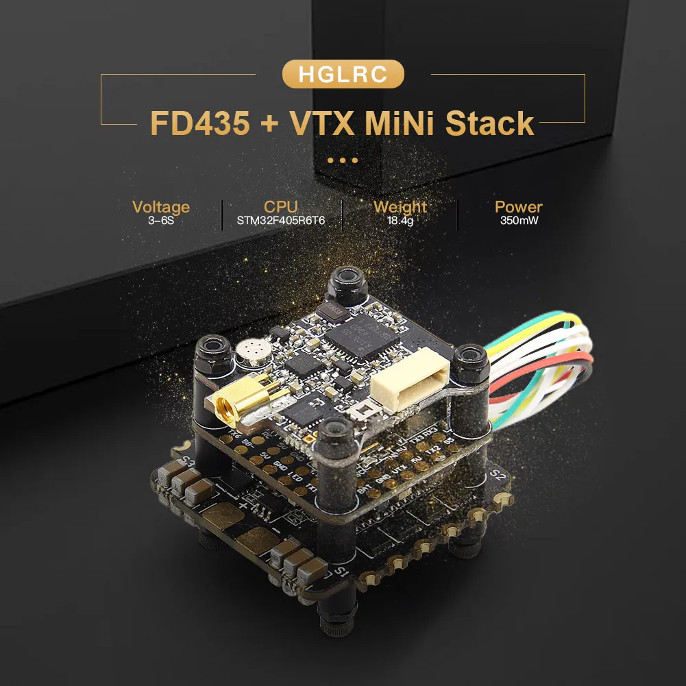 Камера Дрон аксессуары HGLRC FD435-VTX стек 20X20 3-6S F4 мини Контроллер полета 35A BL32 4в1 ESC Z104 |