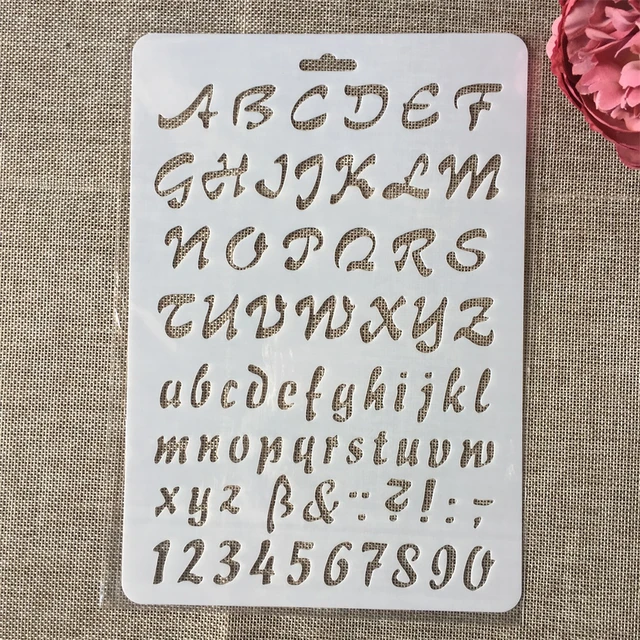40pcs Set English Letter Stencils for Painting Mould Alphabet