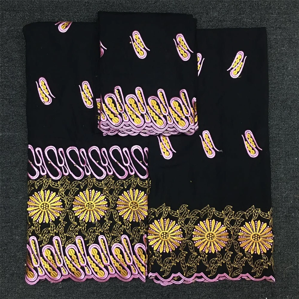 

Nigerian Lace Fabric Swill Voile Lace Fabric For Man Embroidery African Voile Cotton Lace Fabric High Quality 5yards