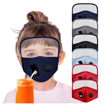 

Drinking Hole Straw Face Mask With Eyes Shield For Kids Boys Girls Mouth Muffle Skin Care Mondkapjes Wasbaar Reusable Face Mask