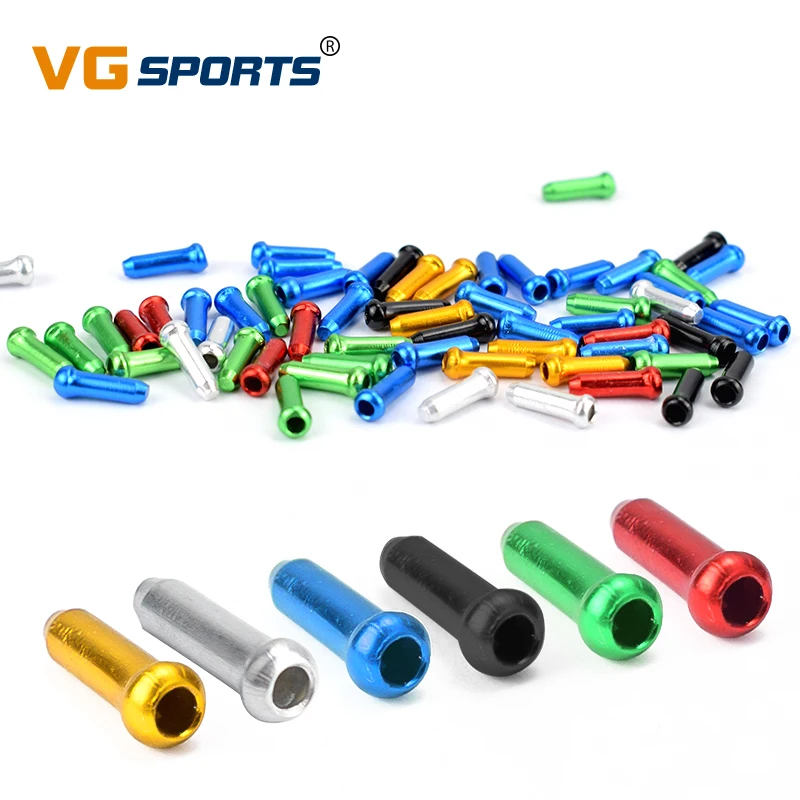 50pcs Aluminum Bike Bicycle Brake Shifter Inner Cable Tips Wire End Cap Crimps 