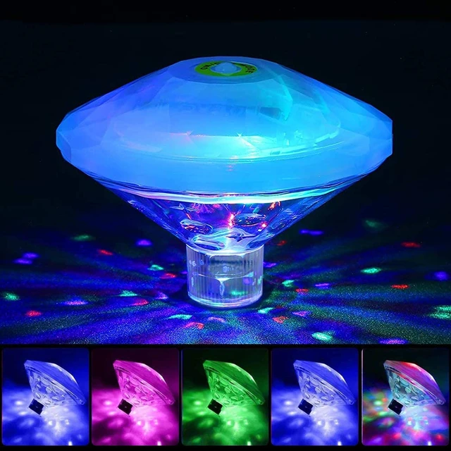 Lampe flottante piscine couleur, Lumière de bain disco, Lumière