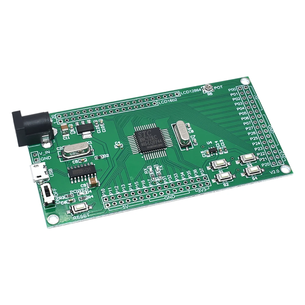 STC89C52 STC12C5A60S2 микроконтроллер минимальная системная плата 51 макетная LCD1602/LCD12864
