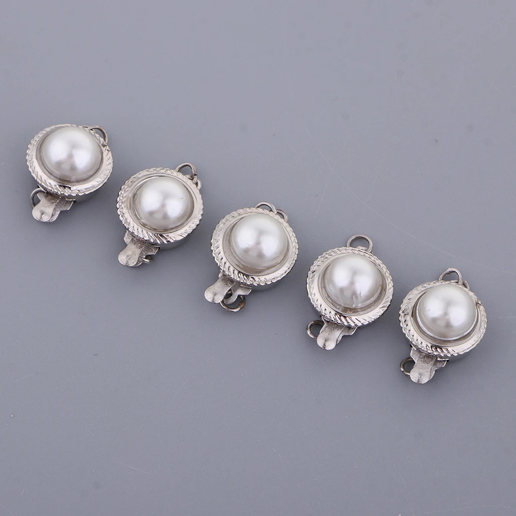 5 Pieces silver color Pinch Push Clasps Buckle DIY Accessories Box Clasp For Jewelry Necklace Bracelet Making Findings