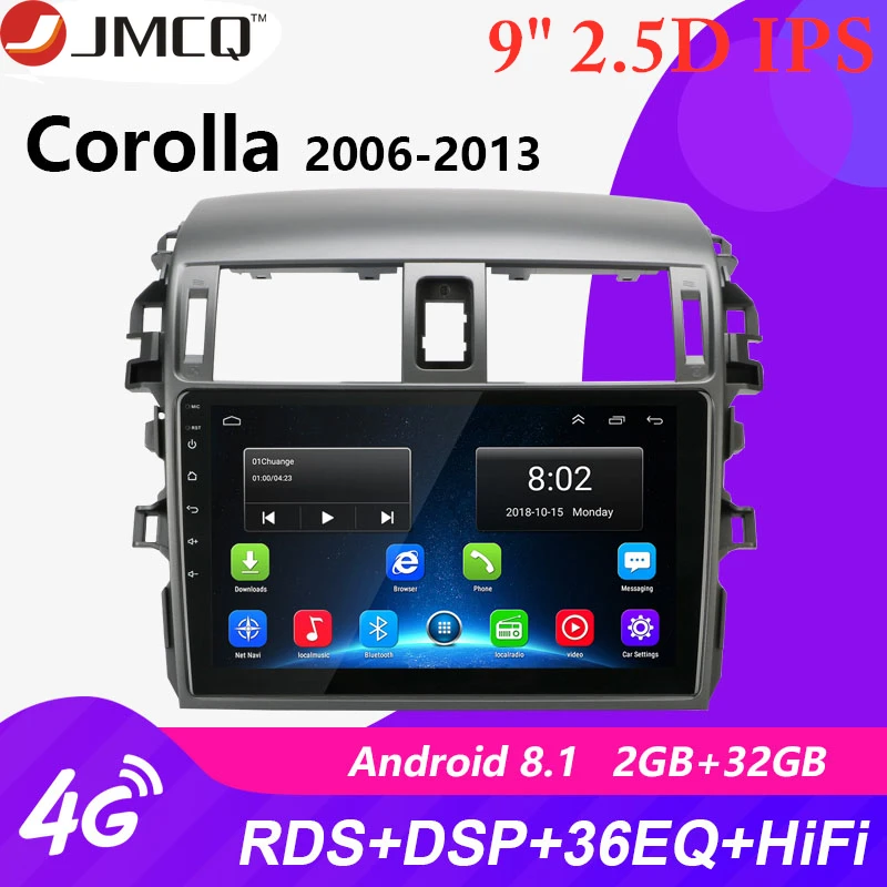

2 DIN 2G+32G Android Car Radio Multimedia Player for Toyota Corolla E140/150 2006-2013 Stereo GPS Navigation Head Unit RDS